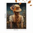 thumbnail image 3 of UXIEQU 12x16 Inch Dreamy Moonlit Meadow Woman Canvas Wall Art Mystical Decor, 3 of 8