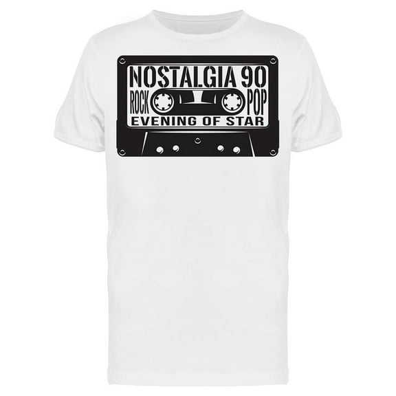 Retro Nostalgia Cassette Tape T-Shirt Men -Image by Shutterstock, Male Small