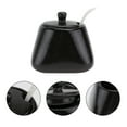 thumbnail image 4 of NUOLUX Simple Ceramic Sugar Bowl Salt Pot Pepper Storage Jar Practical Seasoning Pot Container Condiment Spice Box Holder for Home Kitchen (Black), 4 of 5