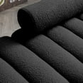 thumbnail image 6 of 53.2"Width Modern End of Bed Bench Sherpa Fabric Upholstered 2 Seater Sofa Couch Entryway Ottoman Bench Fuzzy Sofa Stool Footrest Window Bench with Gold Metal Legs for Bedroom Living Room (Black), 6 of 8