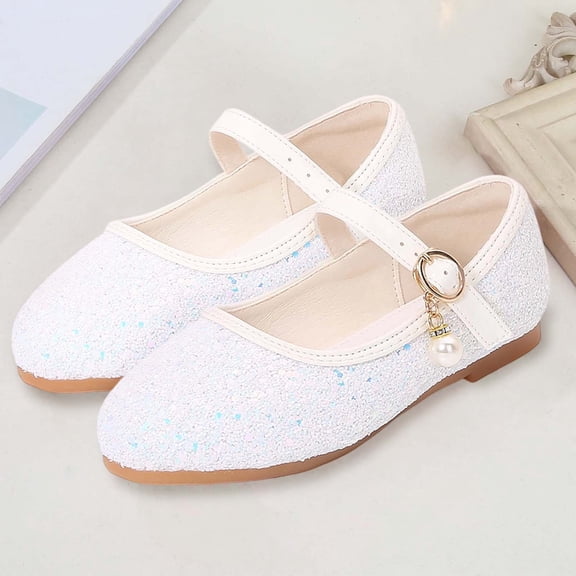 Hifoo Sparkly Girls Sandals Open Toe Patchwork With Fashionable T Strap Design Performances Comfortable Lightweight Casual Shoes Toddler Versatile Kids Footwear