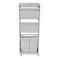 thumbnail image 6 of Plastic 4-Tier Laundry Basket Portable Laundry Hamper Basket with 4 Universal Wheels Clothes Storage Organizer Shelf Rolling Cart - Grey, 6 of 13