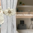 thumbnail image 5 of Unique Bargains 2pcs Curtain Tiebacks Flower Curtain Ties for Drapes Curtain Holdbacks Wall Decoration for Home Beige, 5 of 6