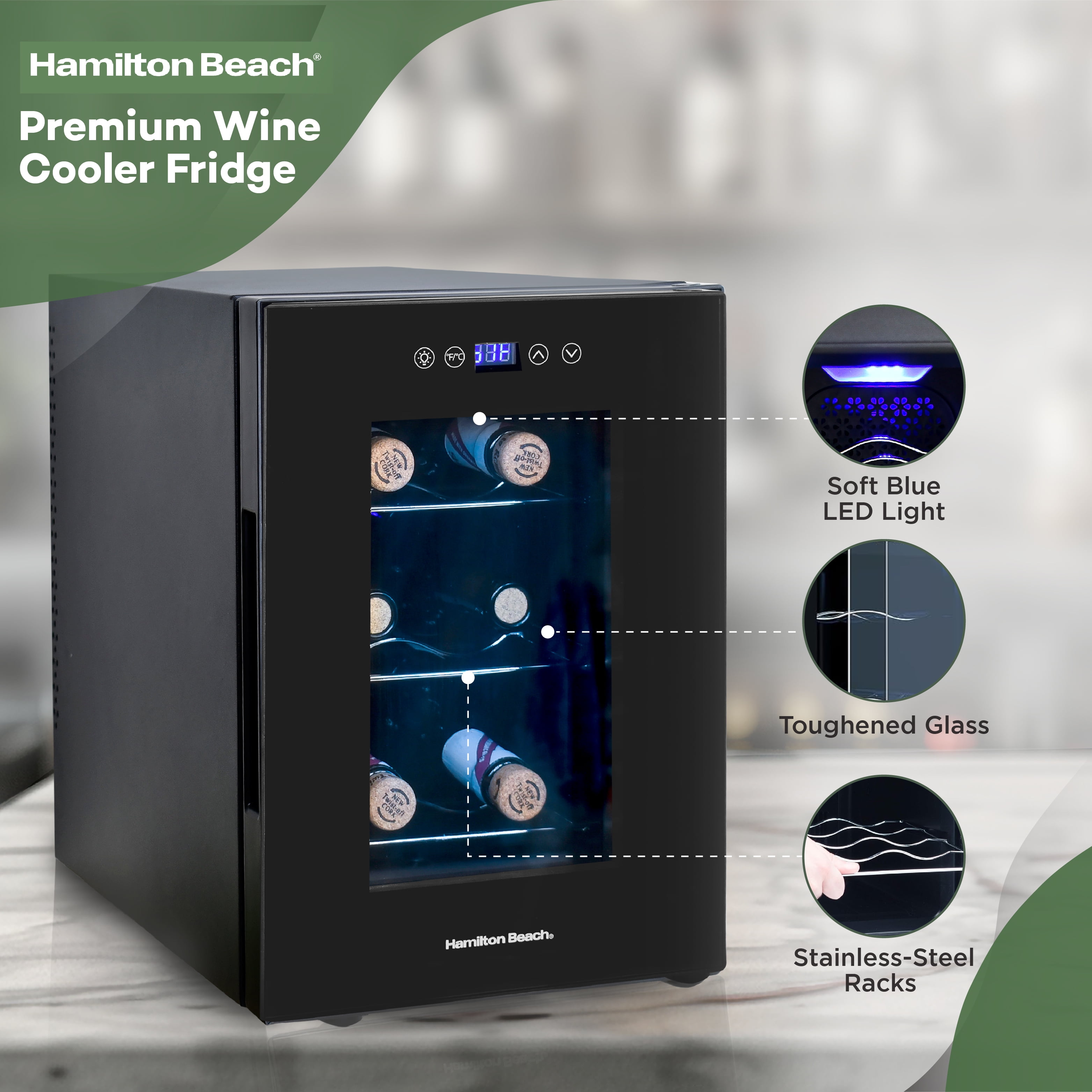 Hamilton Beach 6-Bottle Wine/Beverage Cooler, HBWF6035