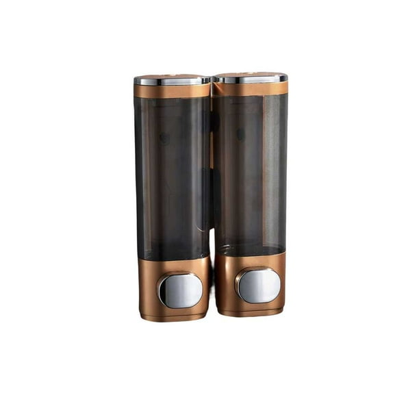sweethay Dispensador de fluidos de 300ML, contenedor de Gel de rellenable, botella de prensa para colgar en la pared, reutilizable para el hogar, Juegos de accesorios de baño Oro 2PCS sweethay HA071891-01