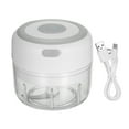 thumbnail image 2 of Graflsoa KKmoon Portable USB Rechargeable Mini Garlic Chopper, 100ml Multi-Function Food Processor with 1200mAh Battery, 30W Power, ABS/PC/Stainless Steel, White/Pink/Blue Options, 2 of 6