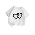 thumbnail image 3 of SNKSDGM Girls Cute Tops for Girls 10-12 Set Cute Clothes for Teen Girls Summer Kid Girls Cute Graphic Round Neck Short Sleeve Tee Summer Casual T Shirt 1-2 Years, 3 of 5