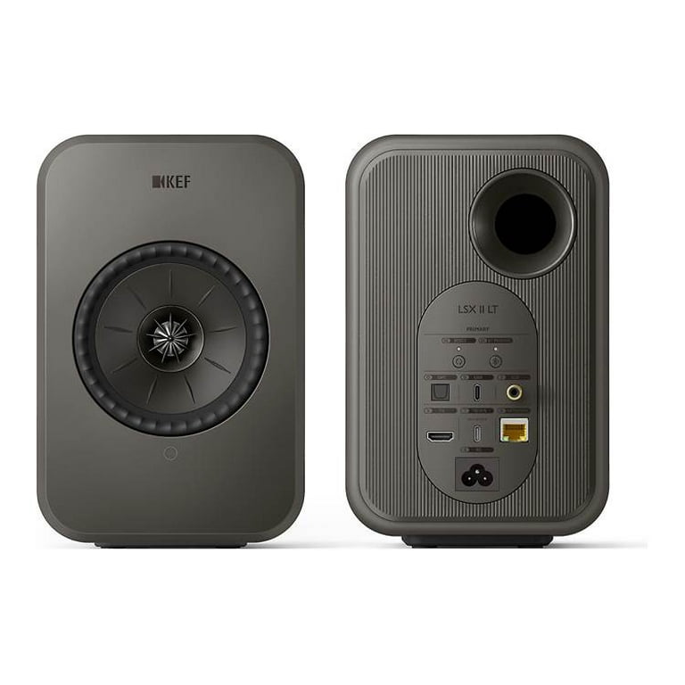Open Box KEF LSX II LT Wireless Bookshelf Speaker Pair Graphite