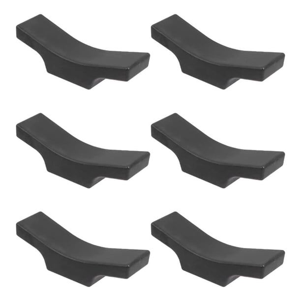 6 piezas de soporte para palillos, soporte para cuchillos y soporte para palillos, soporte para palillos de cerámica para vajilla, soporte para cuchillos, cuchara (negro)