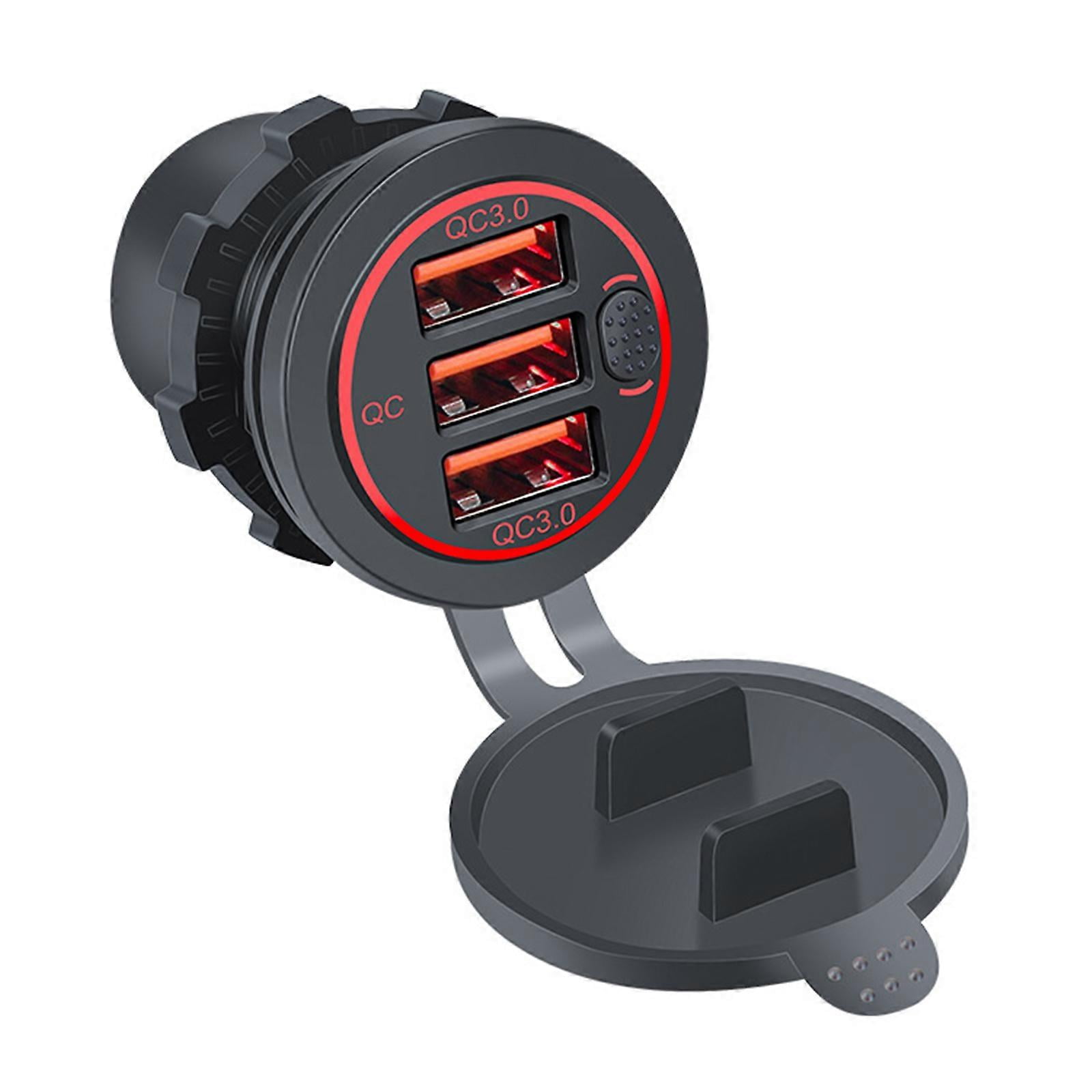 compatible Car Charger Adapter Three QC3.0 Ports Fast USB Car Charger USB Charger_Perfect Gift