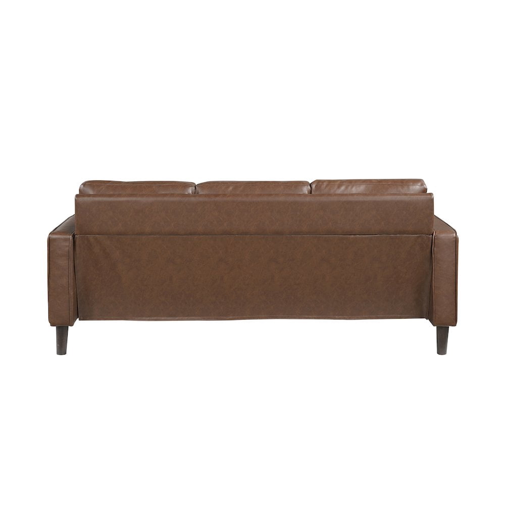 Lexicon Malcolm Faux leather Sofa in Chocolate