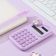 thumbnail image 5 of JIhuahe Office Desk Supplies Set: 1 Calculator, 2 Pens, 4 Pushpins, 2 Bookmarks, 7 Long Tail Clips, Multifunctional Accessories Kit for Work, Study or Home Organization,Purple, 5 of 6