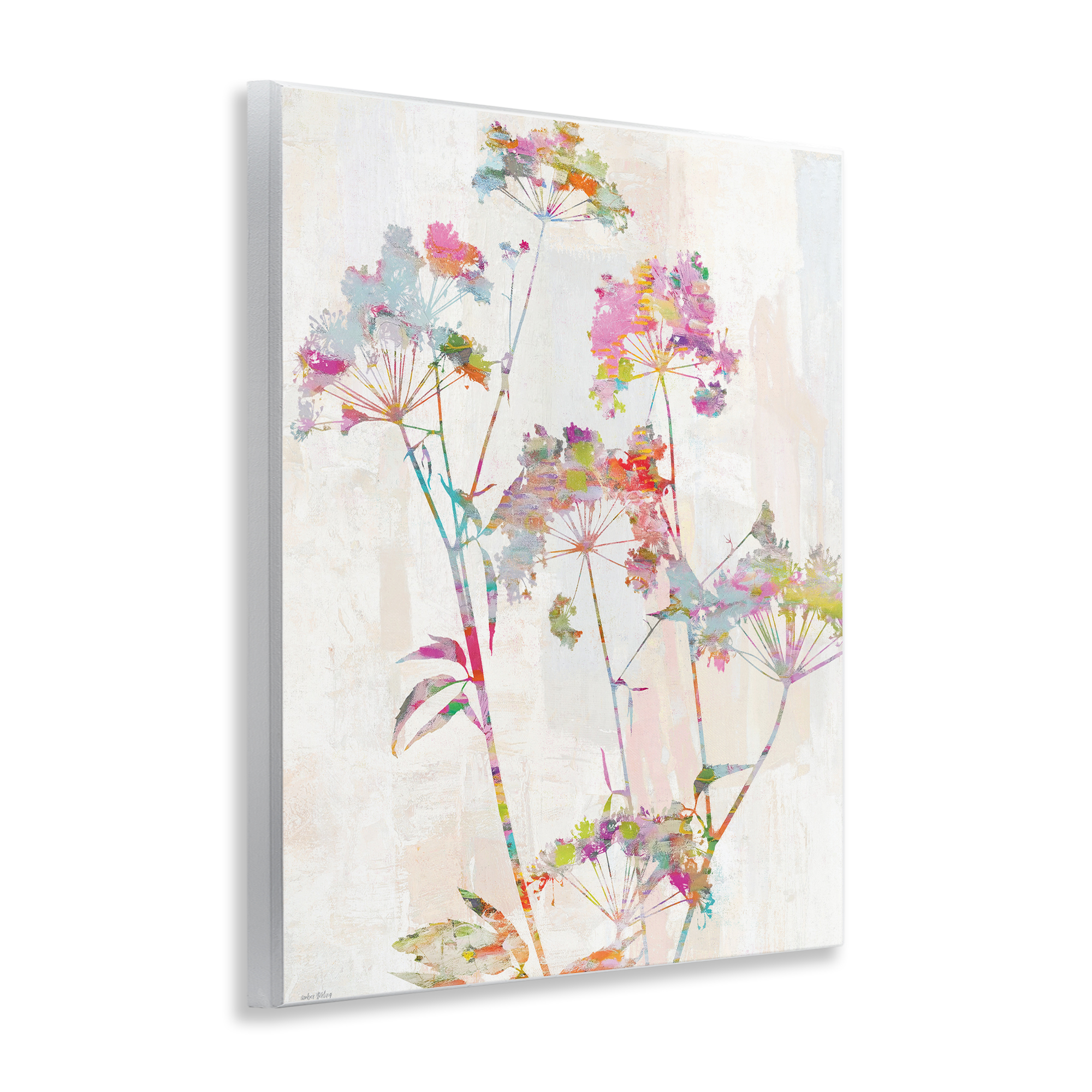 Kaleidoscopic Delicate Herbs Wall Plaque Art, design by Amber Sterling