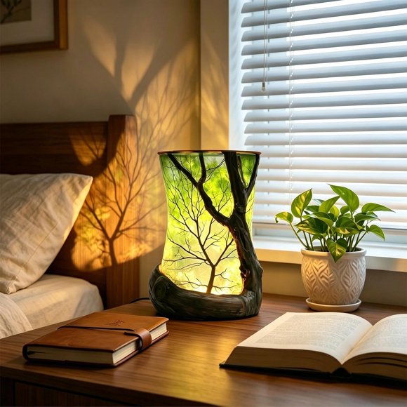 Lampe d'Ambiance Inspirée de la Nature Forêt Enchantée, Lumière d'Ambiance Branche d'Arbre, Lampe Créative à Thème Forêt, Lampes Décoratives DEL Inspirées de la Nature à Lueur Douce, pour Salon Décoration de la Maison (1 Pcs)