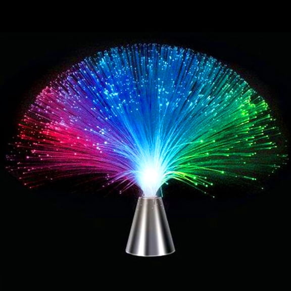 ColorChanging LED Fiber Optic Lamp, BatteryPowered RGB Fiber Optic Night Light, Romantic Table Centerpiece Decor Light for Bedroom Kids Room Wedding Christmas Party