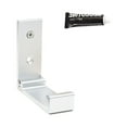 thumbnail image 1 of ER Gancho plegable para ropa de 90 grados, gancho de pared de aleación de aluminio sin perforaciones, receptor de bolsa para colgar (plata + pegamento sin clavos gratis) oso de fresa Electrónica, 1 of 5