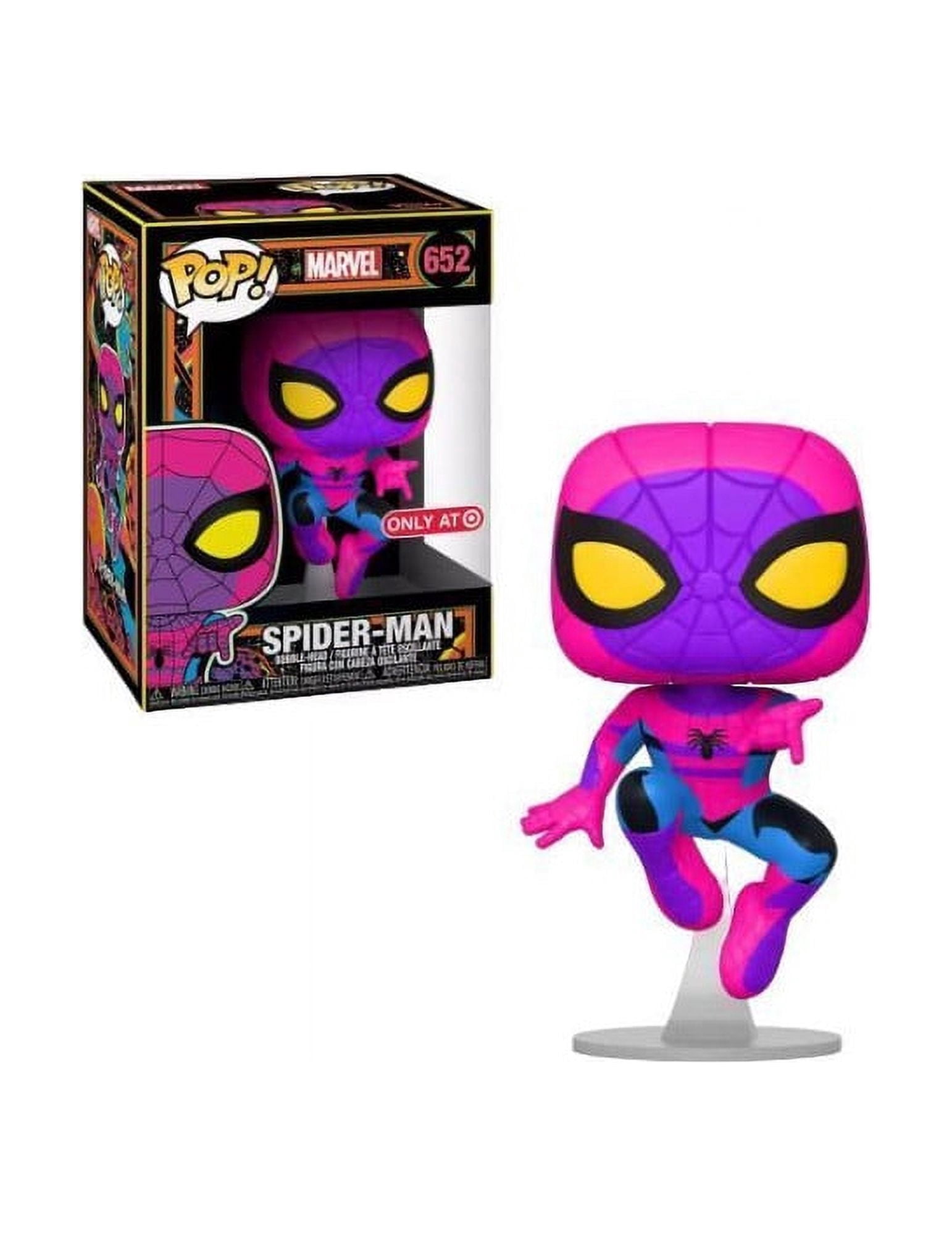 funko pop スパイダーマン black light 復刻版 Funko POP! Exclusive Marvel Figure: Avengers Black Light Spider