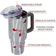 thumbnail image 3 of Christmas Tumbler with Handle and Straw Lid 40 oz,Cute Christmas Gifts for Women Birch Forest Cardinal Vacuum Insulated Leak Proof Tumbler,Winter Holiday Accessories Stainless Steel Coffee Cup Mug, 3 of 6