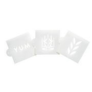 King Arthur Baking Company Bread Stencils, For Decorative Artisanal Breads, Set of 3, Wheat, Crown, and Smiley Face