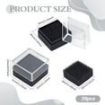 thumbnail image 2 of Square Badge Presentation Box Visible Window Case with Sponge Indide for Jewelry Brooch Showing Black 3.1x3.1x2.2cm, 2 of 5