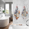 thumbnail image 6 of SKYSONIC Hand Towels Set - Christmas Santa Home Print for Bathroom Kitchen Travel 16×28 in/2 Pcs, Cotton Bath Towels Lightweight Quickdry for Bathroom Ktichen Travel SPA Gym, 6 of 7