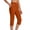 Orange, variant on Tnhcen Women's Stretchy Yoga Pants & Workout Leggings - High Waisted 7/8 Length Active Pants with Button Detail Workout & Casual Wear S-5XL