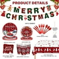 thumbnail image 7 of Ayieyill 170Pcs Christmas Party Supplies, Christmas Disposable Dinnerware Set for 24 Guests, Merry Christmas Theme Holiday Tableware Decorations Kit(Red Plaid), 7 of 7