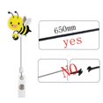 thumbnail image 2 of SHAR 3pcs Yellow Collection Felt Embroidery Retractable Clip, Badge Reel, Retractable Clip, Student Gift, Retractable ID Badge Holder, Badge Clip, 2 of 5