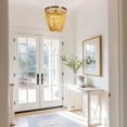 thumbnail image 3 of LNC Tracienuri 9-Lights 23.6" Modern Luxury Draped Chain Beaded Chandelier, Gold, 3 of 15