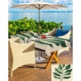 thumbnail image 5 of nqOlkjepod Green Botanical Outdoor Tablecloth with Umbrella Hole & Zipper, Tropical Leaves Rustic Farmhouse Rectangle Table Cover 60x102 Inch, Dining Waterproof Table Cloth Protector for Patio/Party, 5 of 7