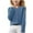 Blue, variant on breaise Teen Girls Knit Sweaters Kids Trendy Solid Crew Neck Long Sleeve Pullover Jumper Tops 6-15Years