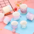 thumbnail image 4 of 50Pcs Moldes de Papel para Hornear Pequeños en Lote para Cupcakes Muffins Forros Cases Envolturas Gradiente Rosa Azul, 4 of 5