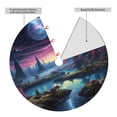 thumbnail image 2 of Sikiie Fantasy Landscape Starry Night 30-48 inches {designName} Print Christmas Tree Skirt Snowman Xmas Tree Skirt with Edge Christmas Decorations for Holiday Party-48", 2 of 7
