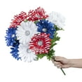 thumbnail image 3 of 20-inch Artificial Silk Red, White & Blue Daisy Mixed Summer Bush, for Indoor Use, by Mainstays, 3 of 8
