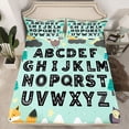 thumbnail image 2 of Homewish Cute Fox Owl Queen Sheet Sets,Educational Learning Flat Sheet,26 Letters Aplhabet Queen Fitted Sheet For Kids,Ultra Soft Home Decor,4 Pieces, 2 of 7