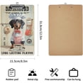 thumbnail image 2 of Wood Clipboard, Decorative Wooden Clip Board with Low Profile for Office, School,Standard A4 Letter Size 12.5"x 9", Clip Board for Friends, Dachshund Dog Coffee, Gift for Birthday Christmas, 2 of 6