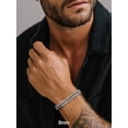 thumbnail image 3 of PROSTEEL Silver Cuban Link Chain Bracelets Men Stainless Steel 8mm Franco Chain Bracelet for Son Husband Father Day Hand Bracelet Jewelry Birthday Valentine Graduation Gifts 9 inch, 3 of 9