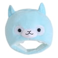thumbnail image 4 of Sombrero de peluche de alpaca, novedoso gorro con capucha para actuaciones en el escenario, fiestas y selfies. Azul, 4 of 9