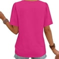 thumbnail image 5 of Fewfanhot Womens Tops Summer Tops Trendy Short Sleeve T Shirts Pleated Crewneck Tees Blouses Dressy Casual Outfits Fashion Clothing, 5 of 9