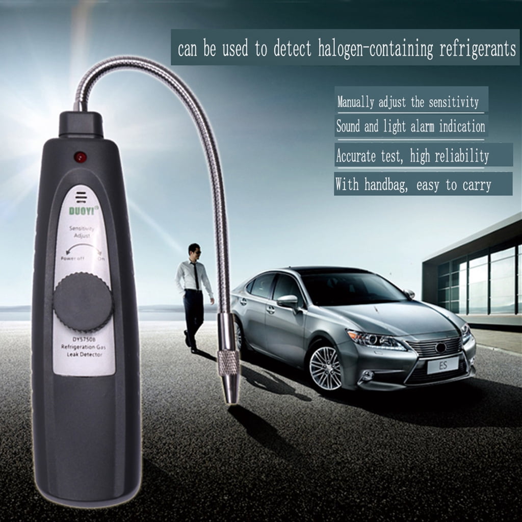 Refrigerant Leak Detector HVAC Halogen Tester With Sound & Light Alarm for Freon Sniffer for w/ Flexible Probe High Sens