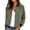 Army Green, variant on Bomber Jackets Womens Casual Lightweight Zip-up Coat Solid Spring Fall Windbreaker Outerwear with Pockets Long Sleeve Collarless Jacket