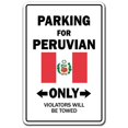 thumbnail image 1 of SignMission SS-PERUVIAN FLAG 4 x 18 in. National Nation Pride Country Flag Street Sign - Peruvian, 1 of 1