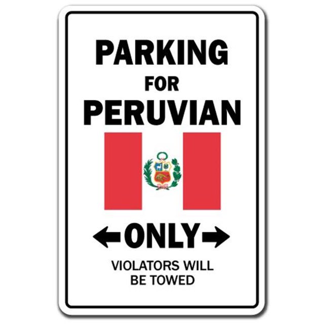 SignMission SS-PERUVIAN FLAG 4 x 18 in. National Nation Pride Country Flag Street Sign - Peruvian