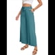 thumbnail image 3 of Pantalones de y Algodón para Mujer, Informales, de Verano, para Playa, con Cordón, Holgados, de Pierna y Bolsillos. Azul y Verde L, 3 of 9
