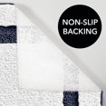 thumbnail image 5 of mDesign Non-Slip Microfiber Polyester Spa Mat/Rugs, Set of 3, White/Navy Blue, 5 of 9