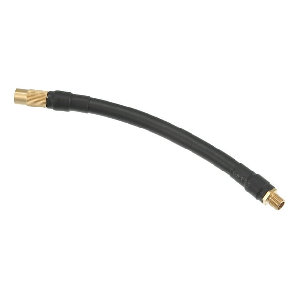 Adaptador de mandril de manguera de extensión de inflador de neumáticos roscado de 16 cm, tubo de bomba de aire, tubo de válvula de neumático para coche, camión, bicicleta, MTB, caucho de cobre, tono cobre negro Unique Bargains mandriles de llantas