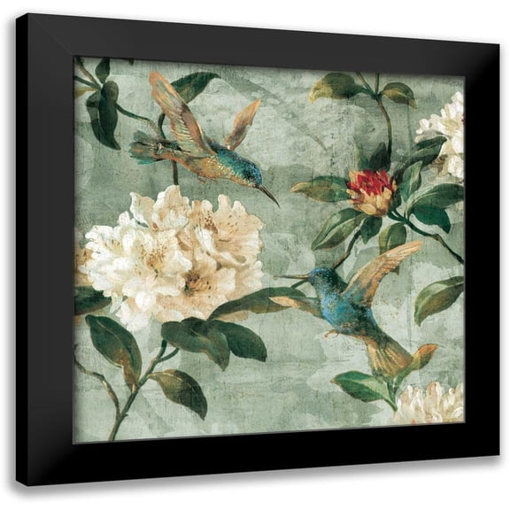 Campbell, Renee 12x12 Black Modern Framed Museum Art Print Titled - Birds of a Feather I