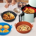 thumbnail image 4 of 2 Piezas Moldes de Silicona para Freidora de Aire, Reutilizables, Accesorios para Cocina, Reemplazo de Papel Pergamino, Compatible con Freidoras de Aire 6L–6.5L (Ninja, Tower), 4 of 6