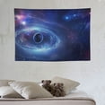 thumbnail image 3 of PRATYUS  Galaxy Tapestry Blue Starry Sky Tapestry Universe Space Tapestry Wall Hanging Psychedelic Tapestry Mysterious Nebula Stars Wall Tapestry for Beding Living Room Dorm 60x40 Inch 60x40in, 3 of 7
