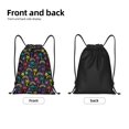 thumbnail image 5 of Kdxio Colorful Palms Print Drawstring Backpack Bag,Waterproof Draw String Back Sack, Gym Drawstring Bags Swim Bag For Unisex, 5 of 9